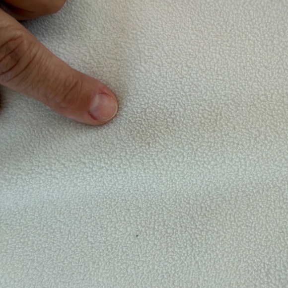 White Eddie Bauer fleece quarter-zip pullover - Picture 5 of 5